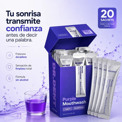 AVALER™ Purple Mouthwash  Sonríe con más confianza.