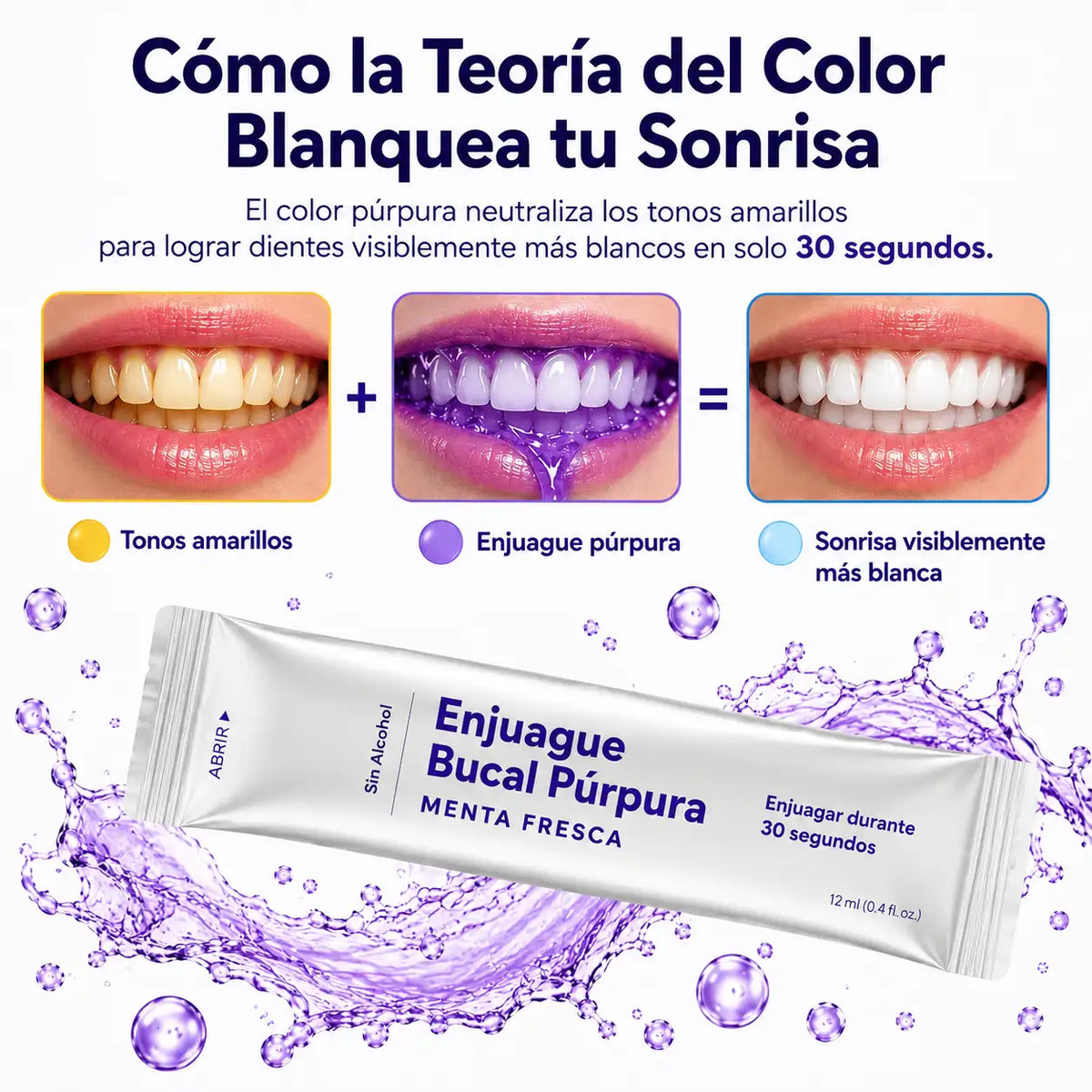 AVALER™ Purple Mouthwash  Sonríe con más confianza.