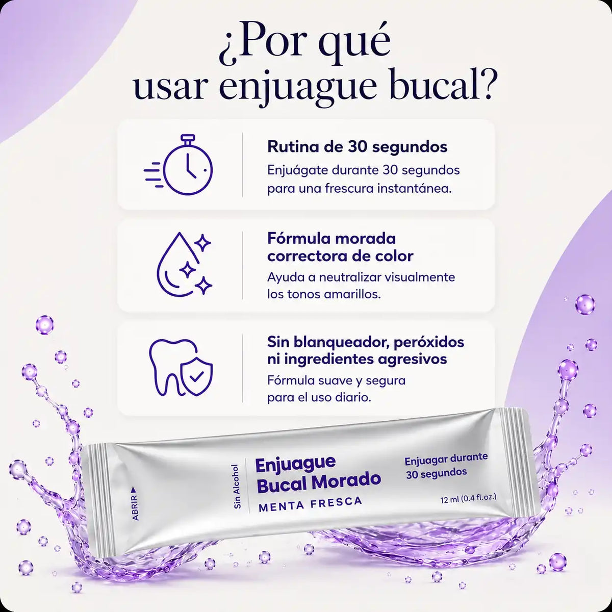 AVALER™ Purple Mouthwash  Sonríe con más confianza.