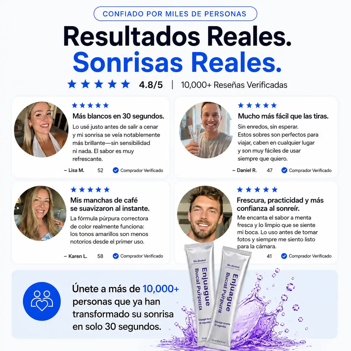 AVALER™ Purple Mouthwash  Sonríe con más confianza.